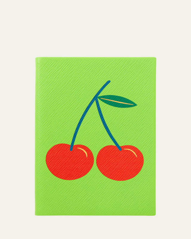 Chelsea Charm Cherry Notebook in Panama Leather